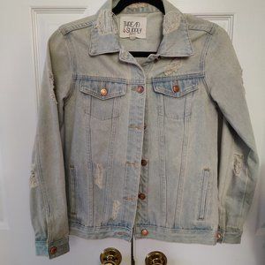 Vintage Thread & Supply Distressed Denim Jean Jacket Size Small